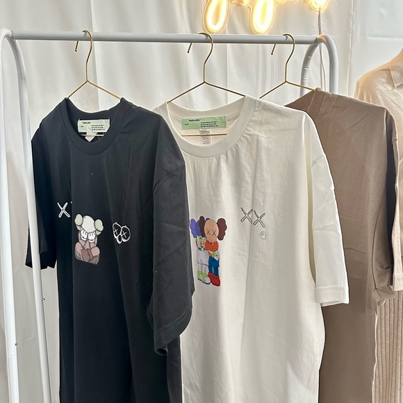 KAWS Short Sleeve Tees - Black, White, Brown - Picture 2 of 2